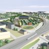 Neuplanung Visualisierung Blick über Bahndamm