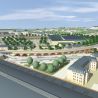 Neuplanung Visualisierung Bahndamm mit geöffneten Bögen