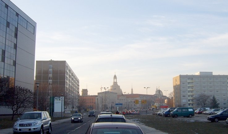 Blick zum  Zentrum