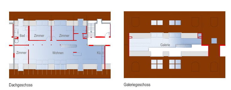 Grundrissbeispiel mit Galeriegeschoss