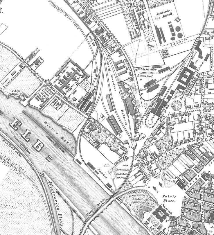 Stadtplan um 1868