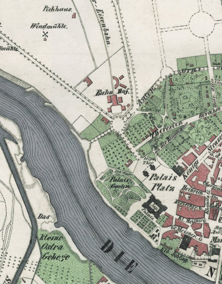 Stadtplan um 1840